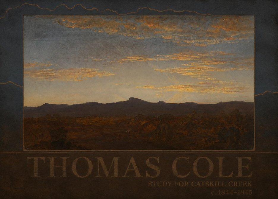 Thomas Cole Study for Catskill Creek I No4 - Juliste