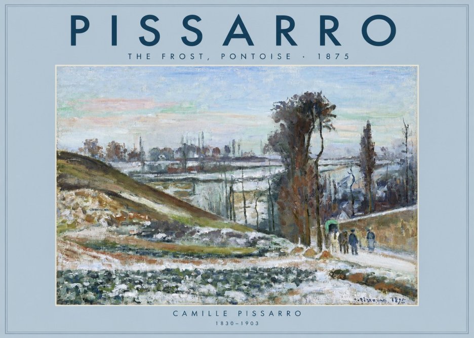 Pissarro The Frost, Pontoise No2 - Juliste