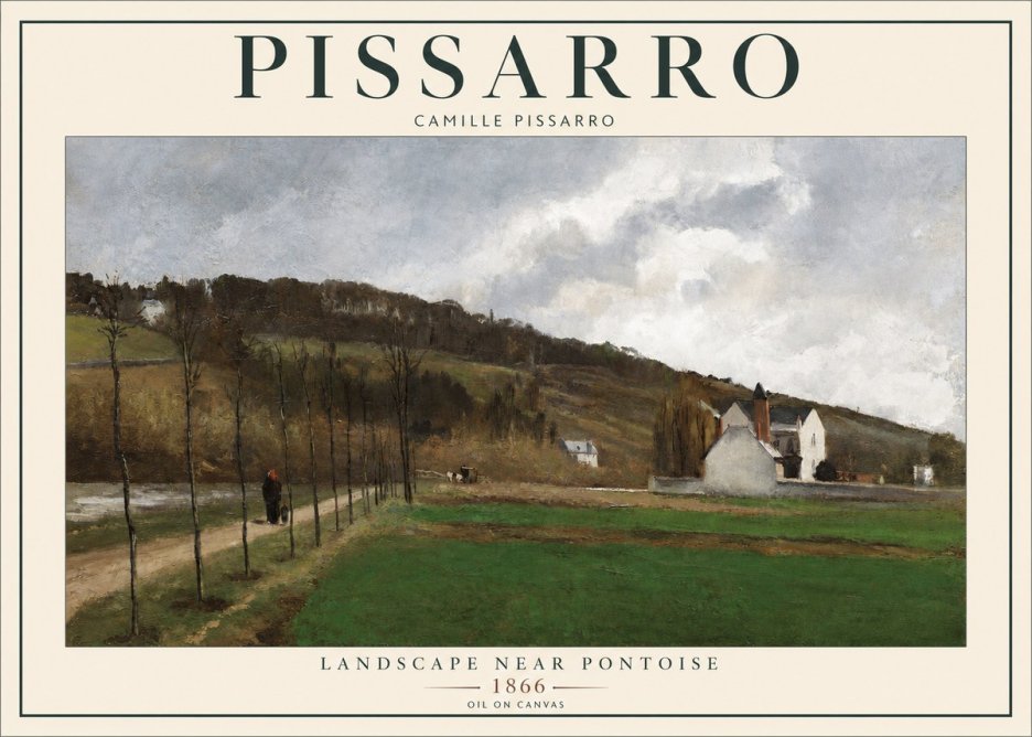 Pissarro The Road from Louveciennes II No2 - Juliste