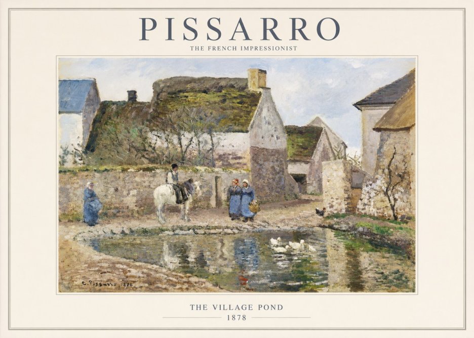 Pissarro The Village Pond No1 - Juliste