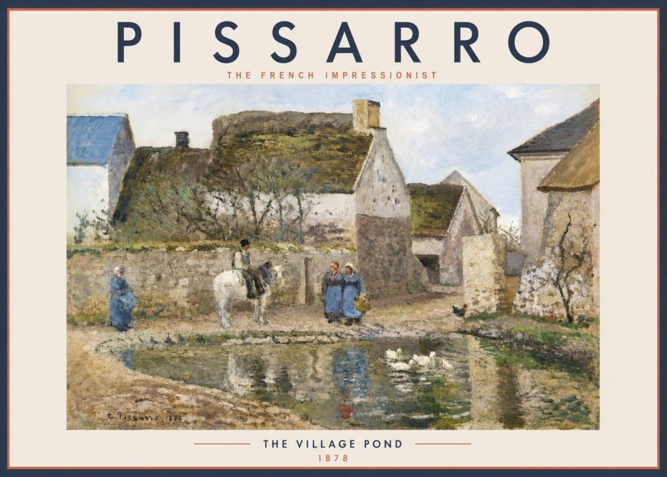 Pissarro The Village Pond No2 - Juliste