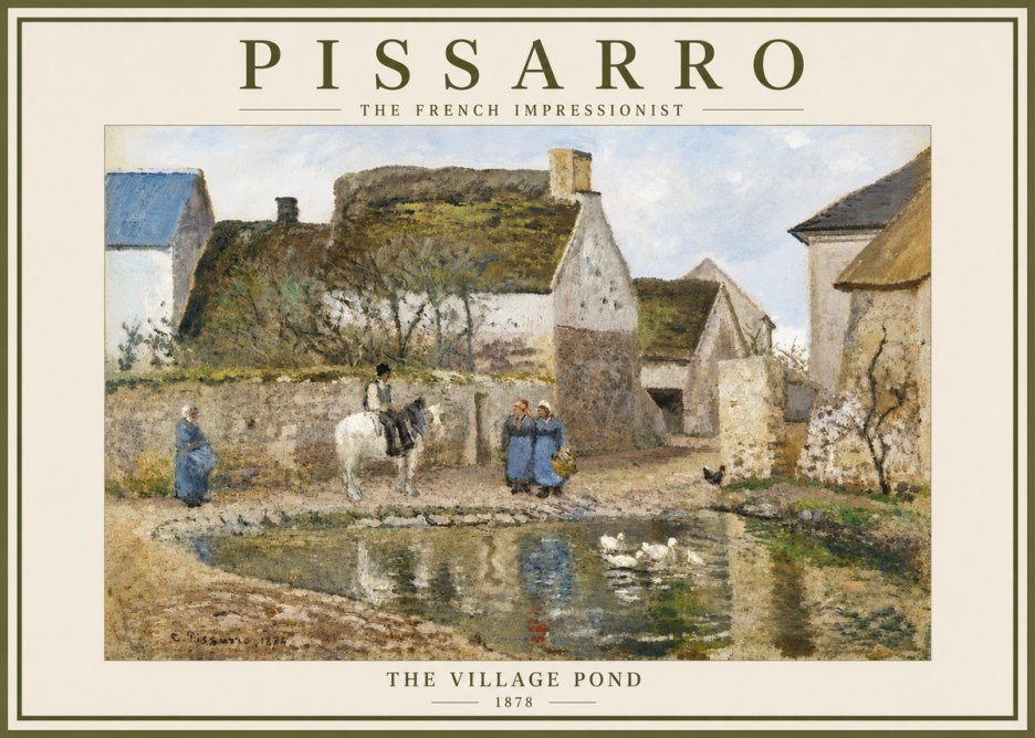 Pissarro The Village Pond No3 - Juliste