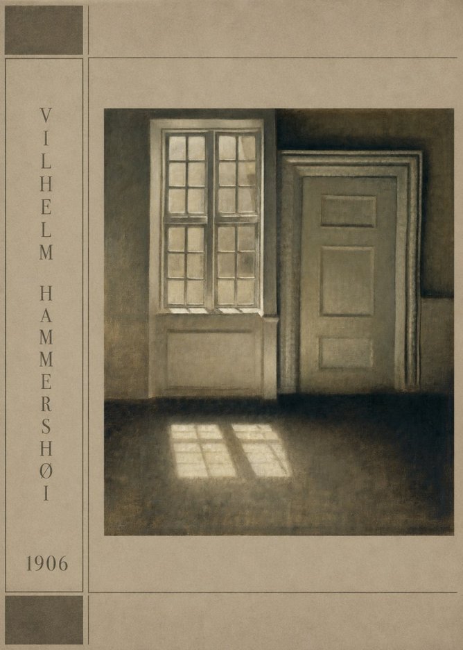 Vilhelm Hammershøi Interior. Sunlight on the Floor No2 - Juliste