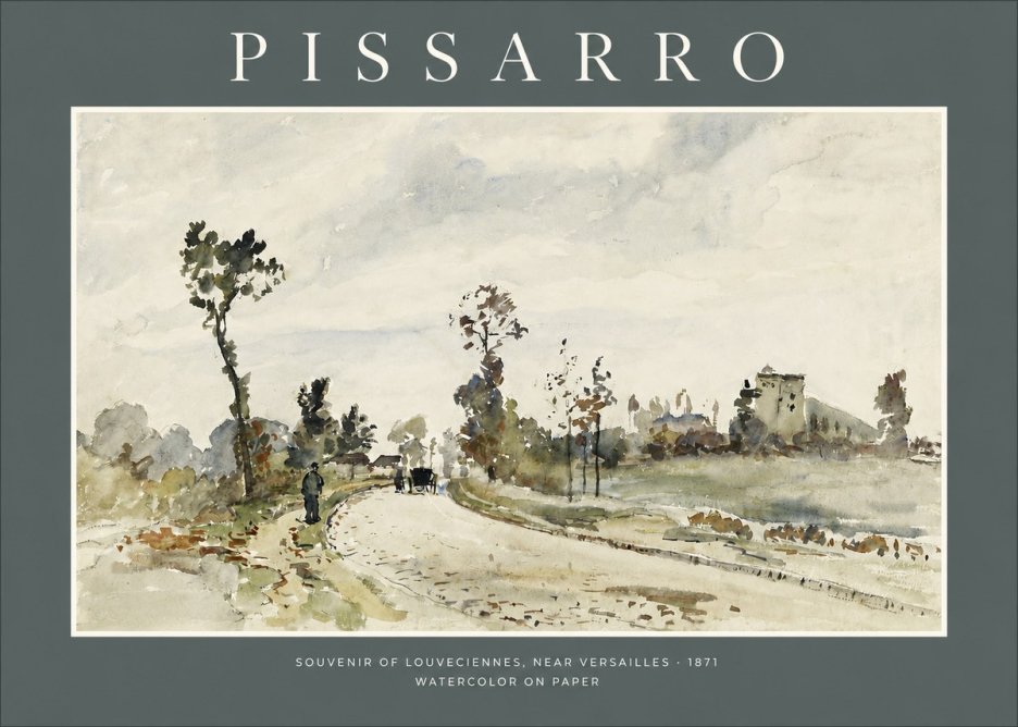 Pissarro Souvenir of Louveciennes, Near Versailles - 1871 No2 - Juliste