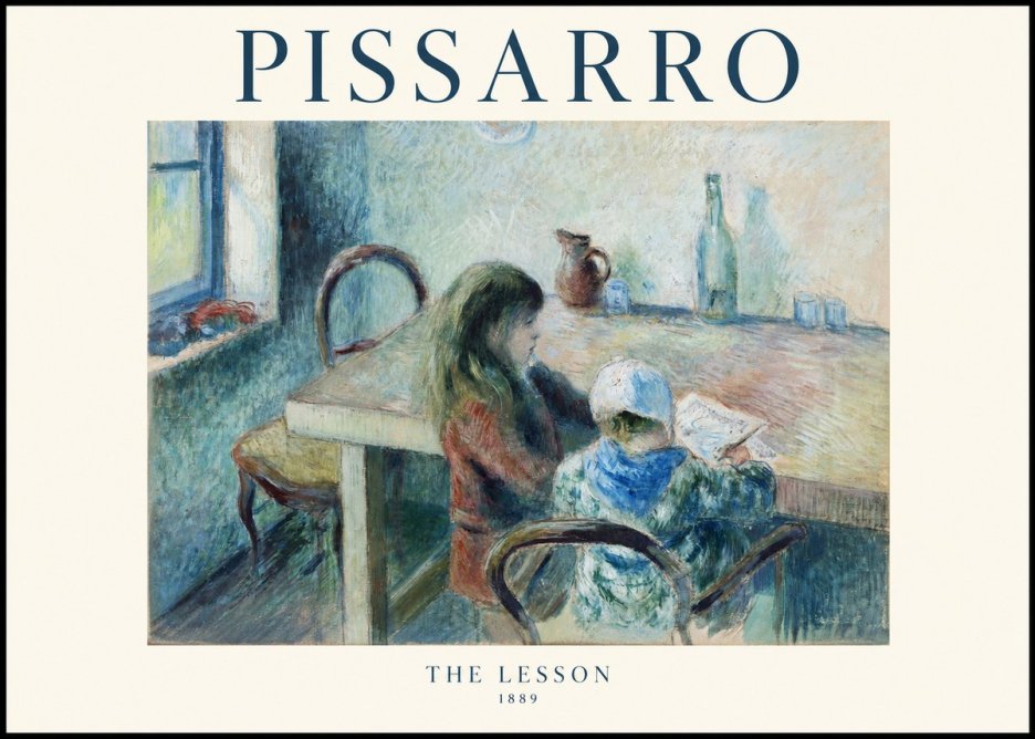 Pissarro The Lesson No1 - Juliste