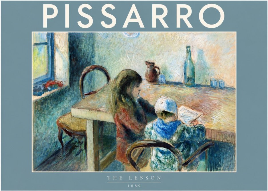 Pissarro The Lesson No2 - Juliste