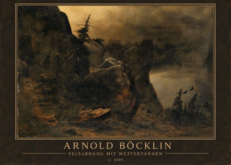 Arnold Böcklin Felsabhang Mit Wettertannen No1 - Juliste