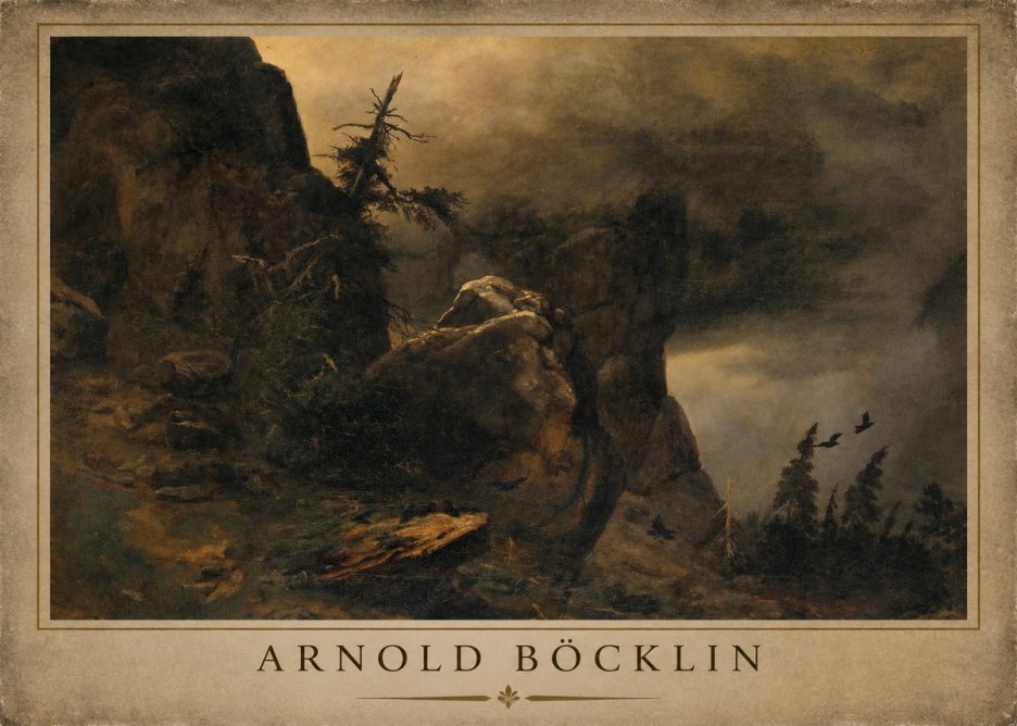 Arnold Böcklin Felsabhang Mit Wettertannen No3 - Juliste
