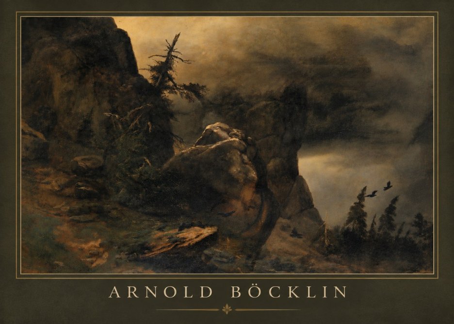 Arnold Böcklin Felsabhang Mit Wettertannen No5 - Juliste