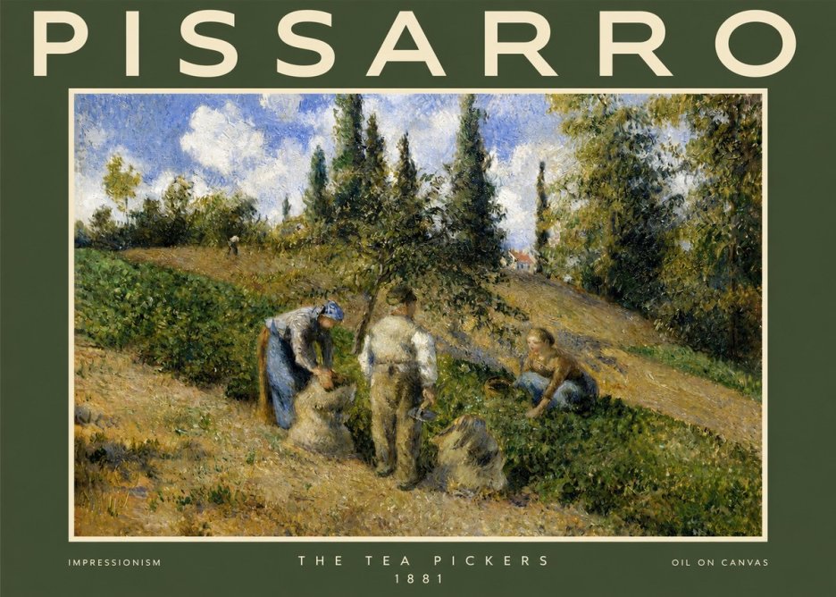 Pissarro The Tea Pickers No2 - Juliste