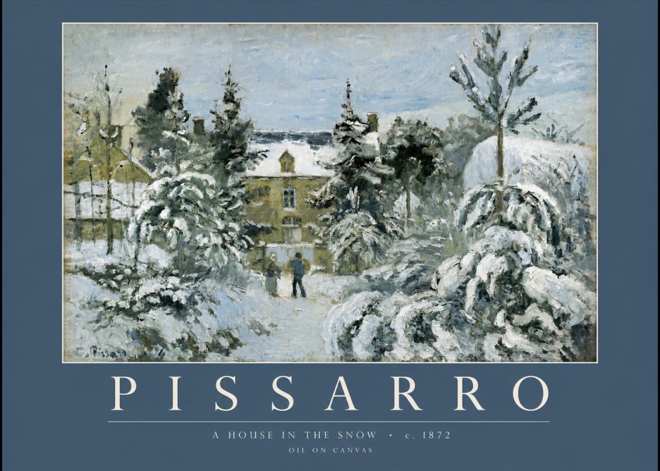 Pissarro The Entrance to the Village, Winter No2 - Juliste