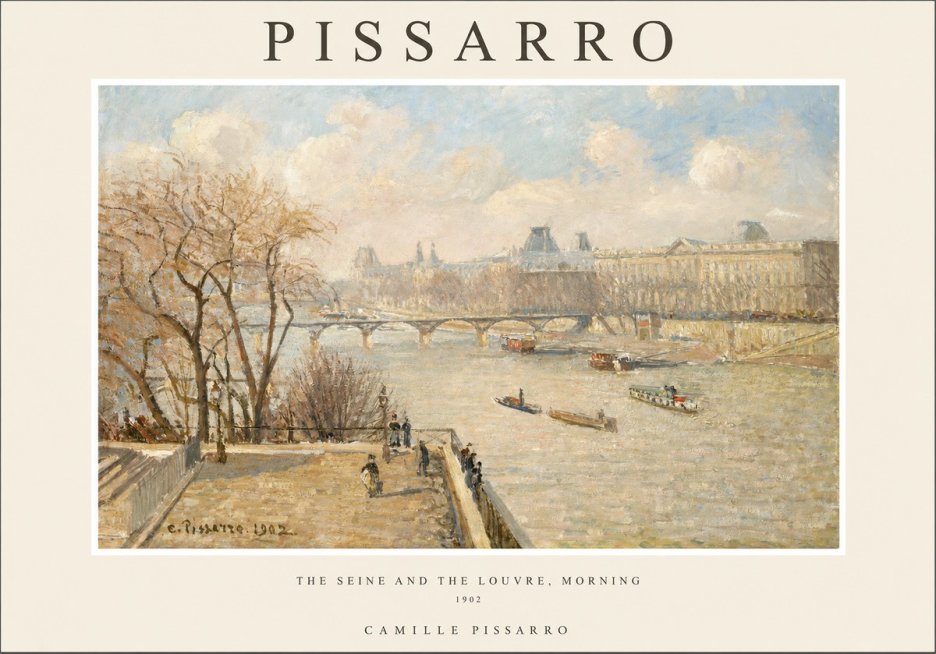 Pissarro The Seine and the Louvre, Morning No1 - Juliste