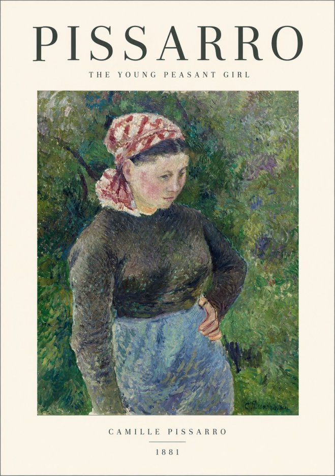 Pissarro The Young Peasant Girl No1 - Juliste