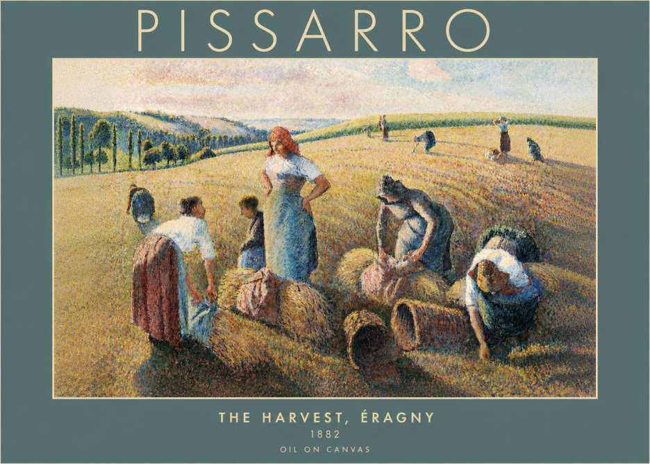 Pissarro The Harvest, Éragny No2 - Juliste