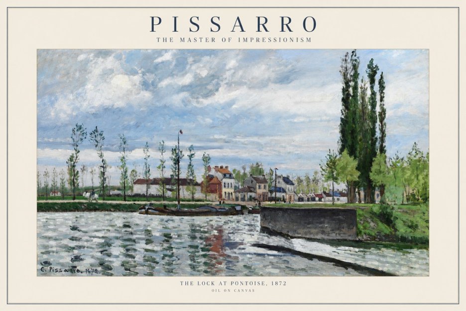 Pissarro The Lock at Pontoise, 1872 No1 - Juliste