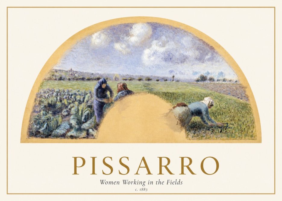 Pissarro Women Working in the Fields No1 - Juliste