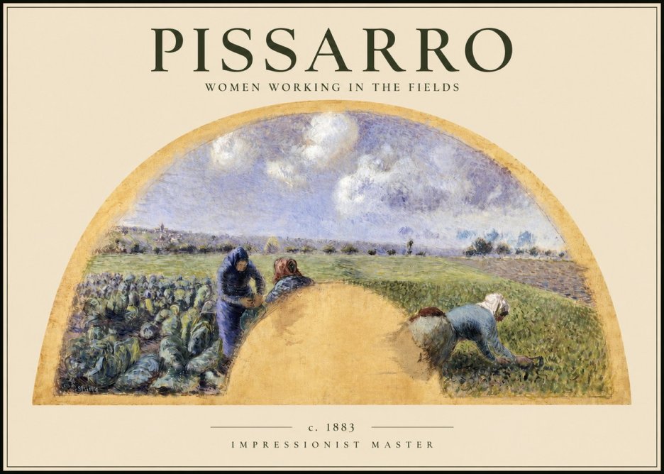 Pissarro Women Working in the Fields No2 - Juliste