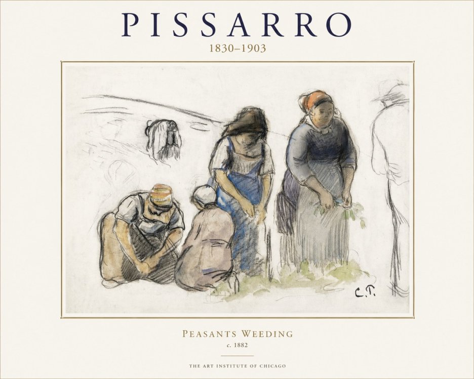 Pissarro Peasants Weeding No1 - Juliste