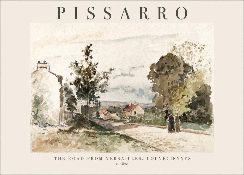 Pissarro The Road from Versailles, Louveciennes No1 - Juliste