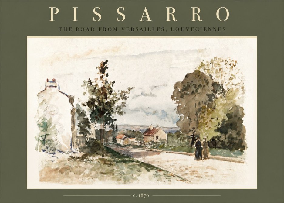 Pissarro The Road from Versailles, Louveciennes No2 - Juliste