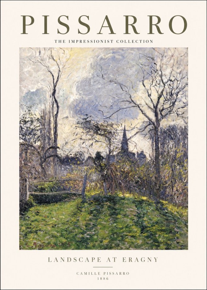 Pissarro Landscape at Eragny No1 - Juliste