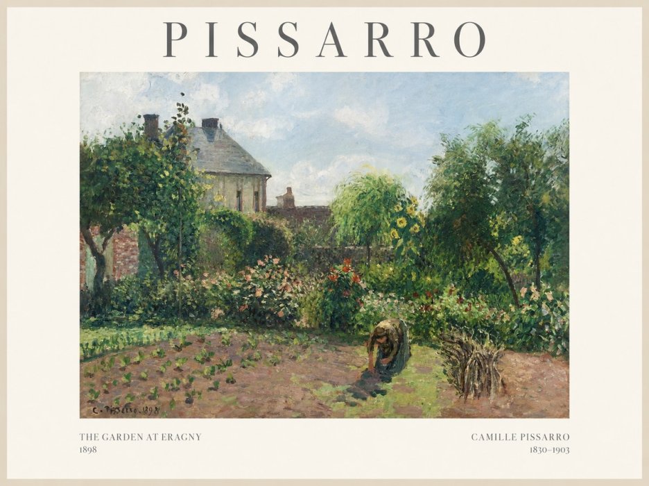 Pissarro The Garden at Eragny No1 - Juliste