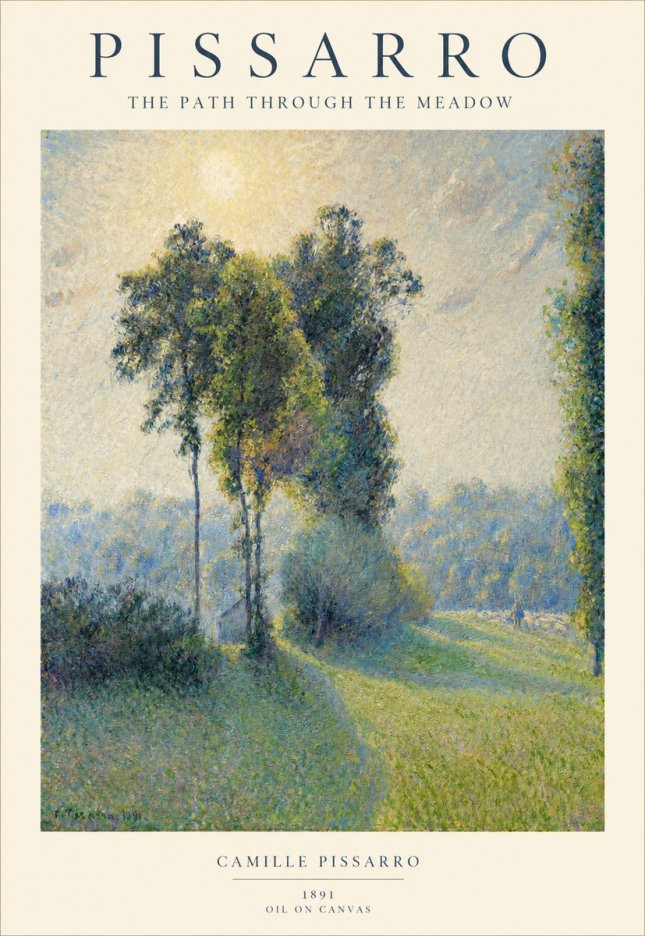 Pissarro The Path Through the Meadow No1 - Juliste
