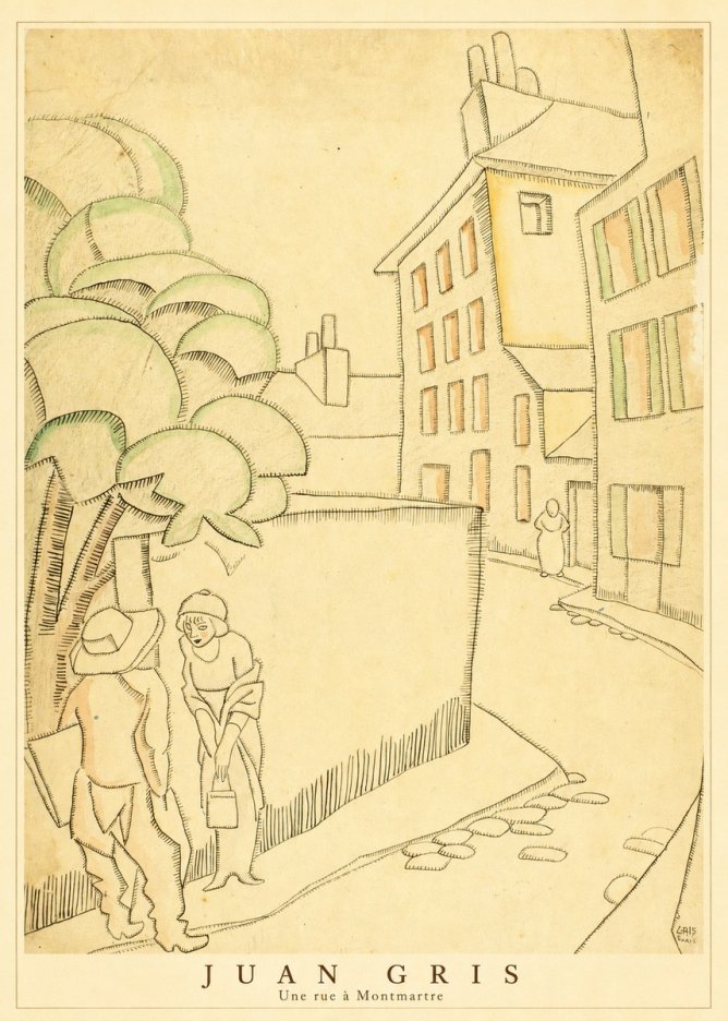 Juan Gris Une Rue À Montmartre No4 - Juliste