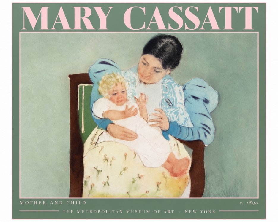 Mary Cassatt Mother and Child III No3 - Juliste
