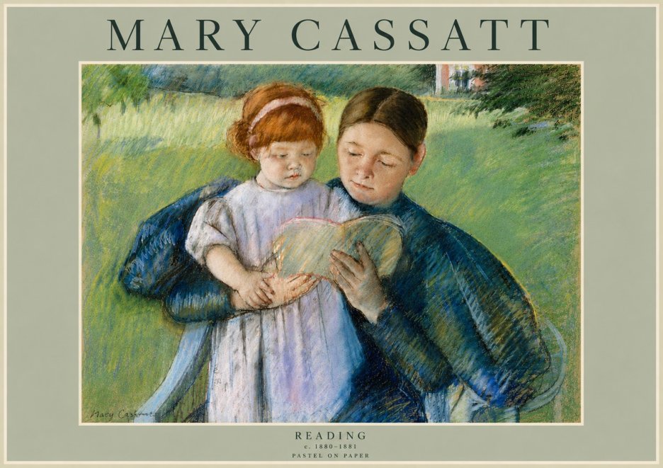Mary Cassatt Reading No5 - Juliste