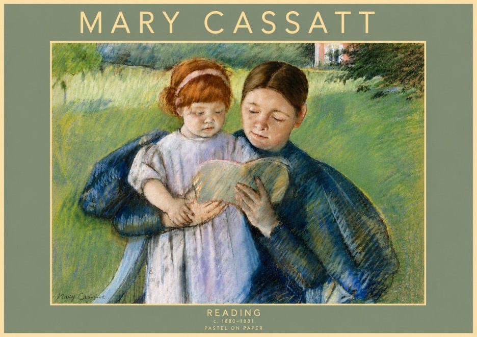 Mary Cassatt Reading No6 - Juliste