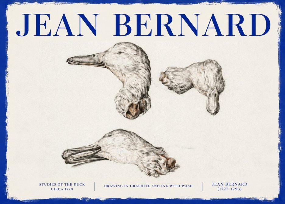 Jean Bernard Studies of the Duck No3 - Juliste