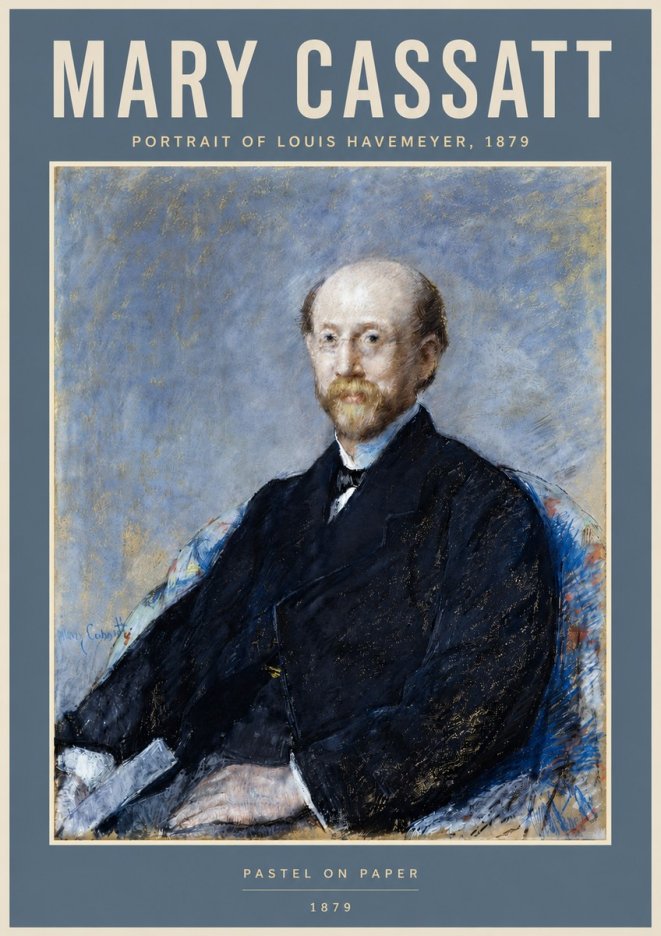 Mary Cassatt Portrait of Louis Havemeyer No4 - Juliste