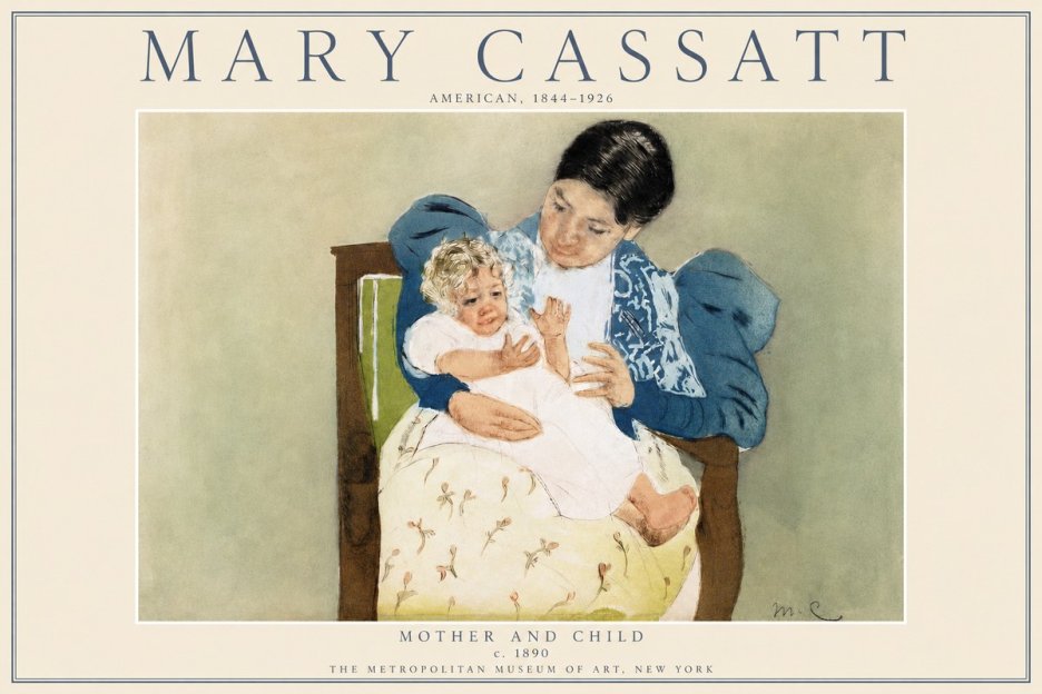 Mary Cassatt Mother and Child VIII No3 - Juliste