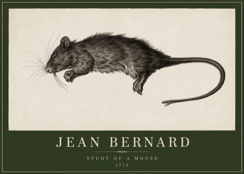 Jean Bernard Study of a Mouse II No2 - Juliste