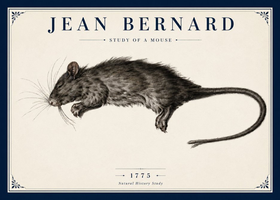 Jean Bernard Study of a Mouse II No5 - Juliste