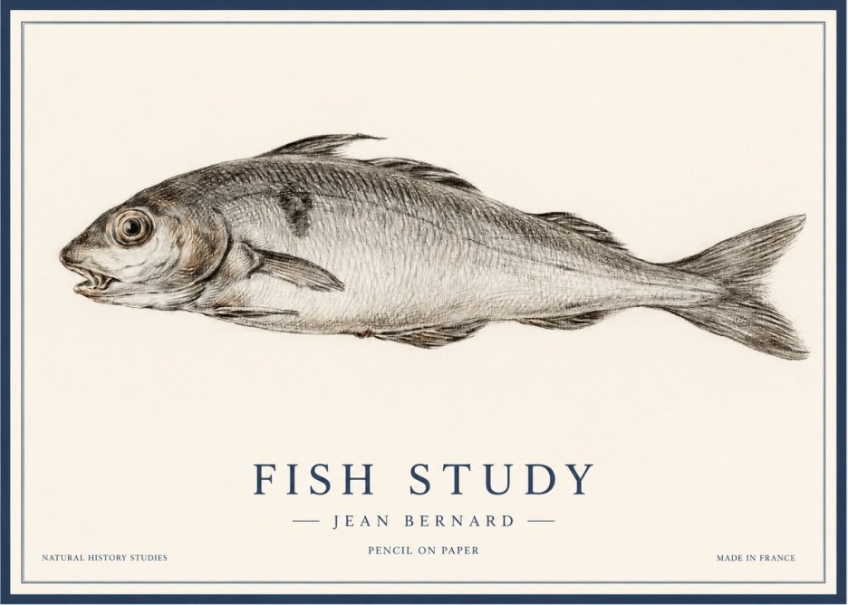 Jean Bernard Fish Study III No1 - Juliste