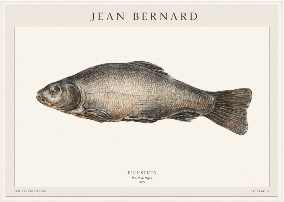 Jean Bernard Fish Study IV No1 - Juliste