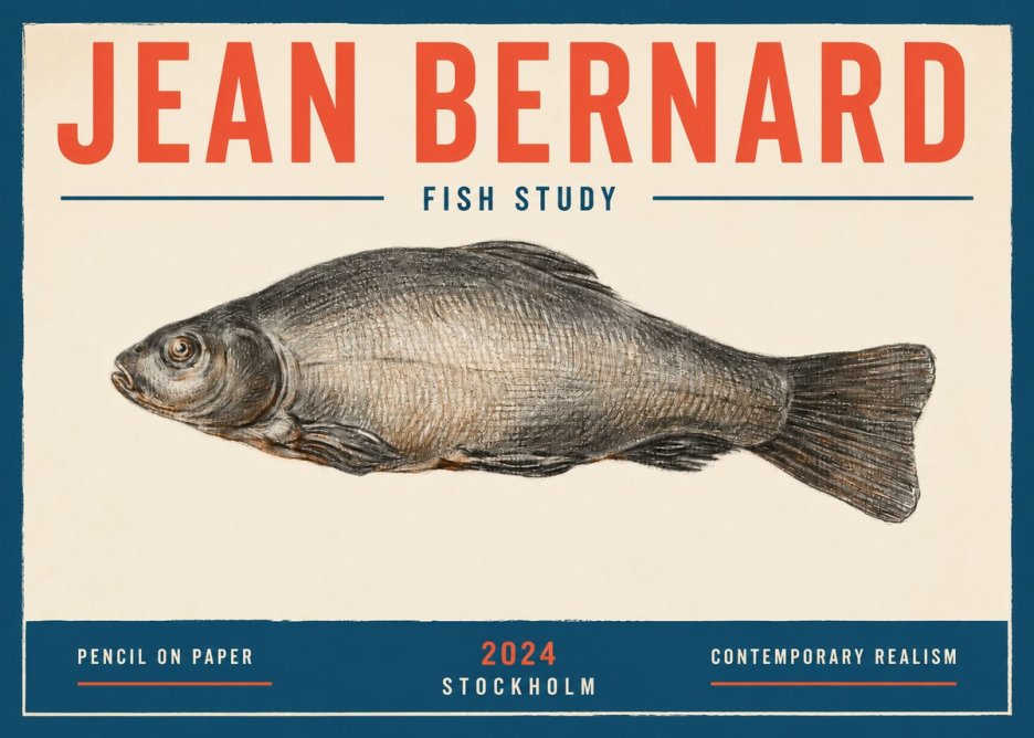 Jean Bernard Fish Study IV No2 - Juliste