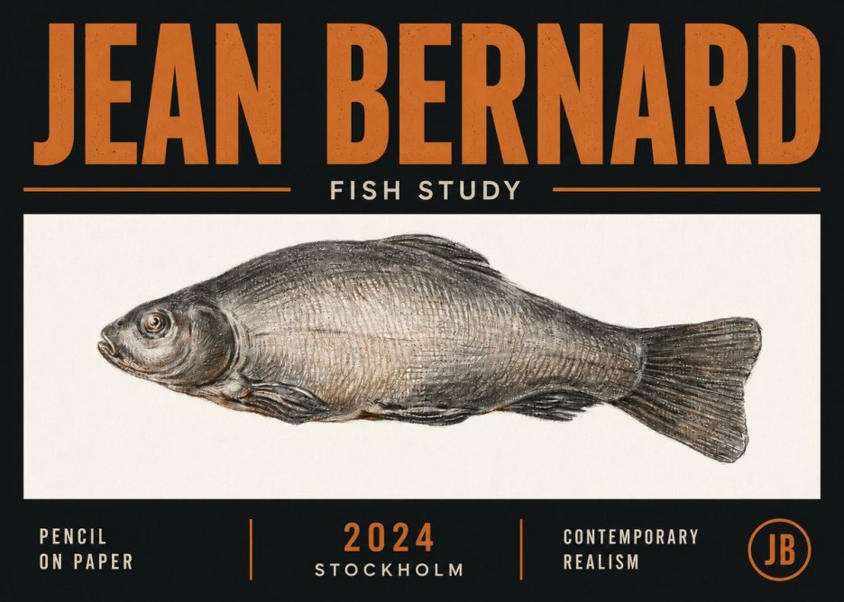 Jean Bernard Fish Study IV No4 - Juliste