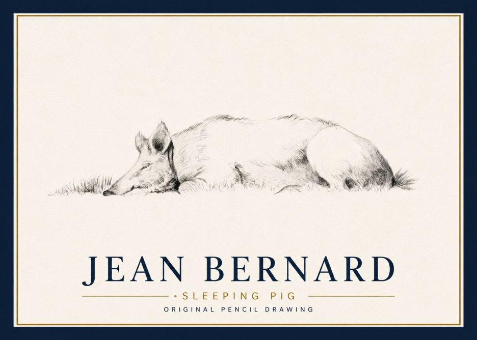 Jean Bernard Sleeping Pig II No4 - Juliste