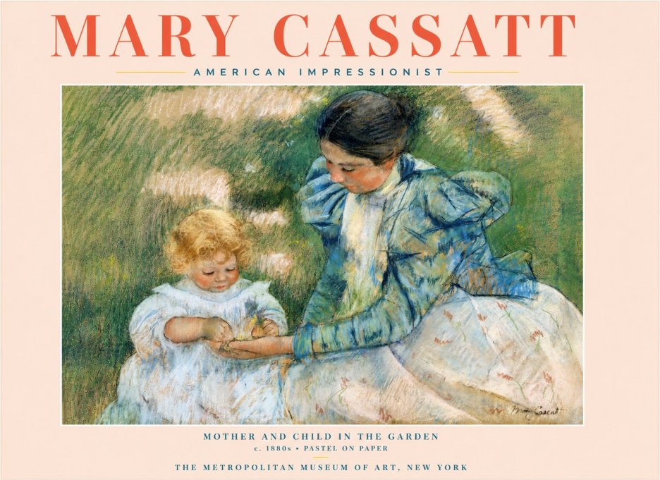Mary Cassatt Mother and Child in the Garden No4 - Juliste