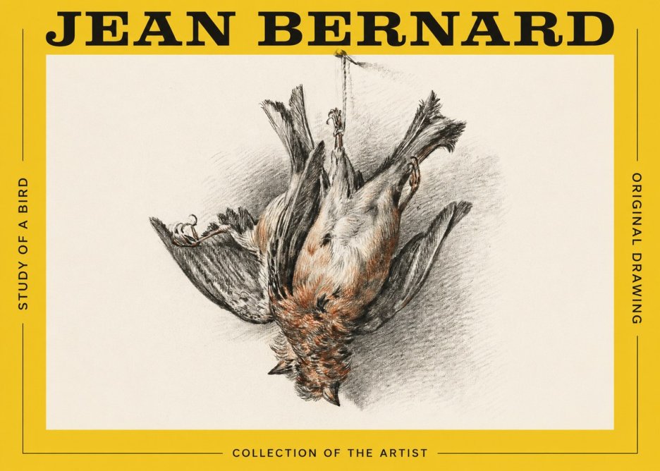 Jean Bernard Study of a Bird IV No2 - Juliste