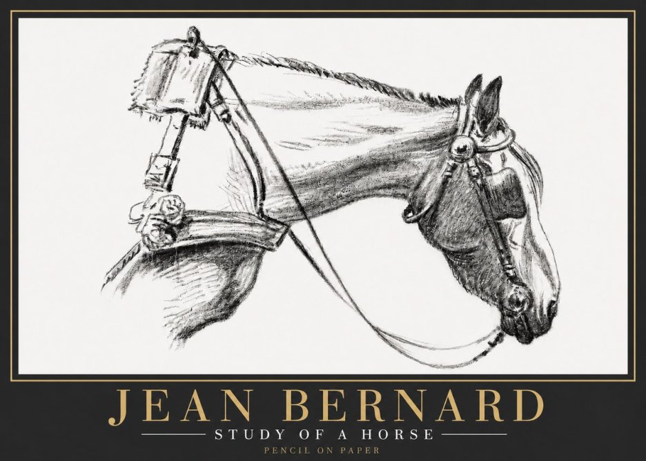 Jean Bernard Study of a Horse XVIII No6 - Juliste
