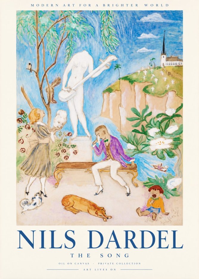 Nils Dardel The Song No1 - Juliste
