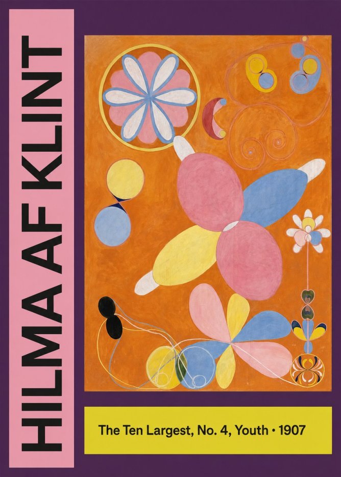 Hilma af Klint The Ten Largest, No. 4, Youth No3 - Juliste