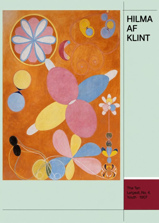 Hilma af Klint The Ten Largest, No. 4, Youth No4 - Juliste