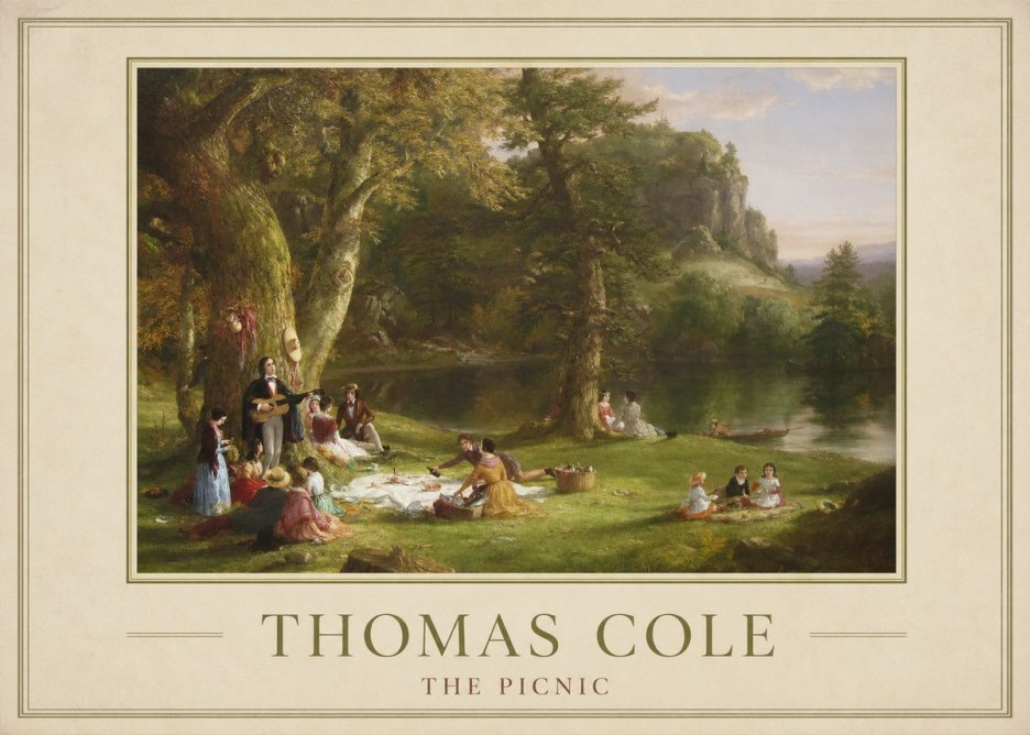 Thomas Cole The Picnic No1 - Juliste