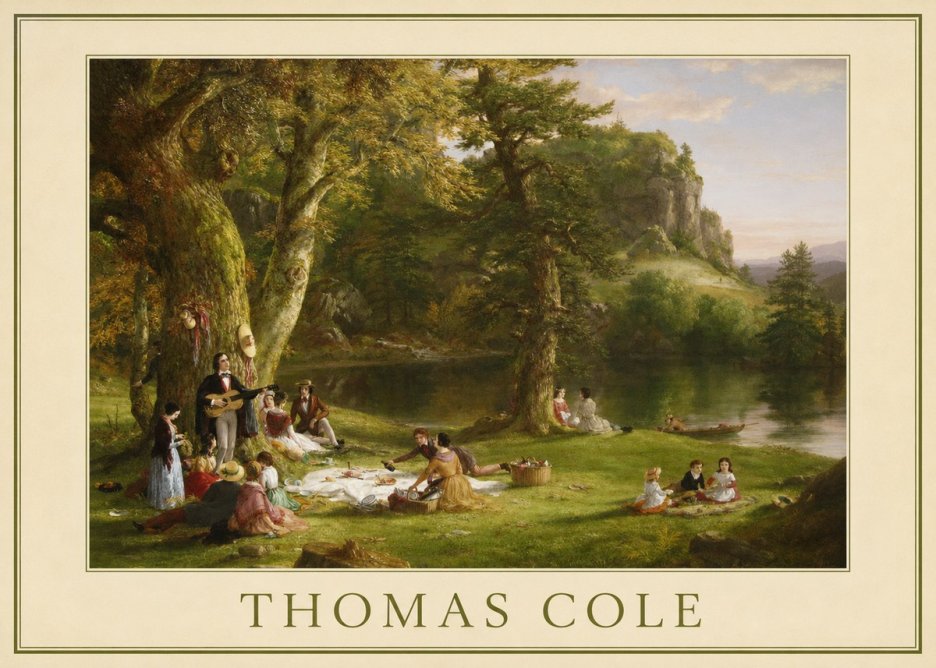 Thomas Cole The Picnic No6 - Juliste