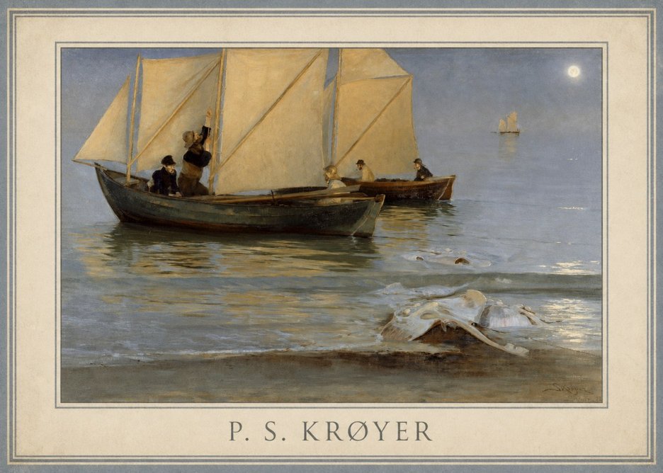 P.S. Krøyer A Ray Washed Ashore No4 - Juliste